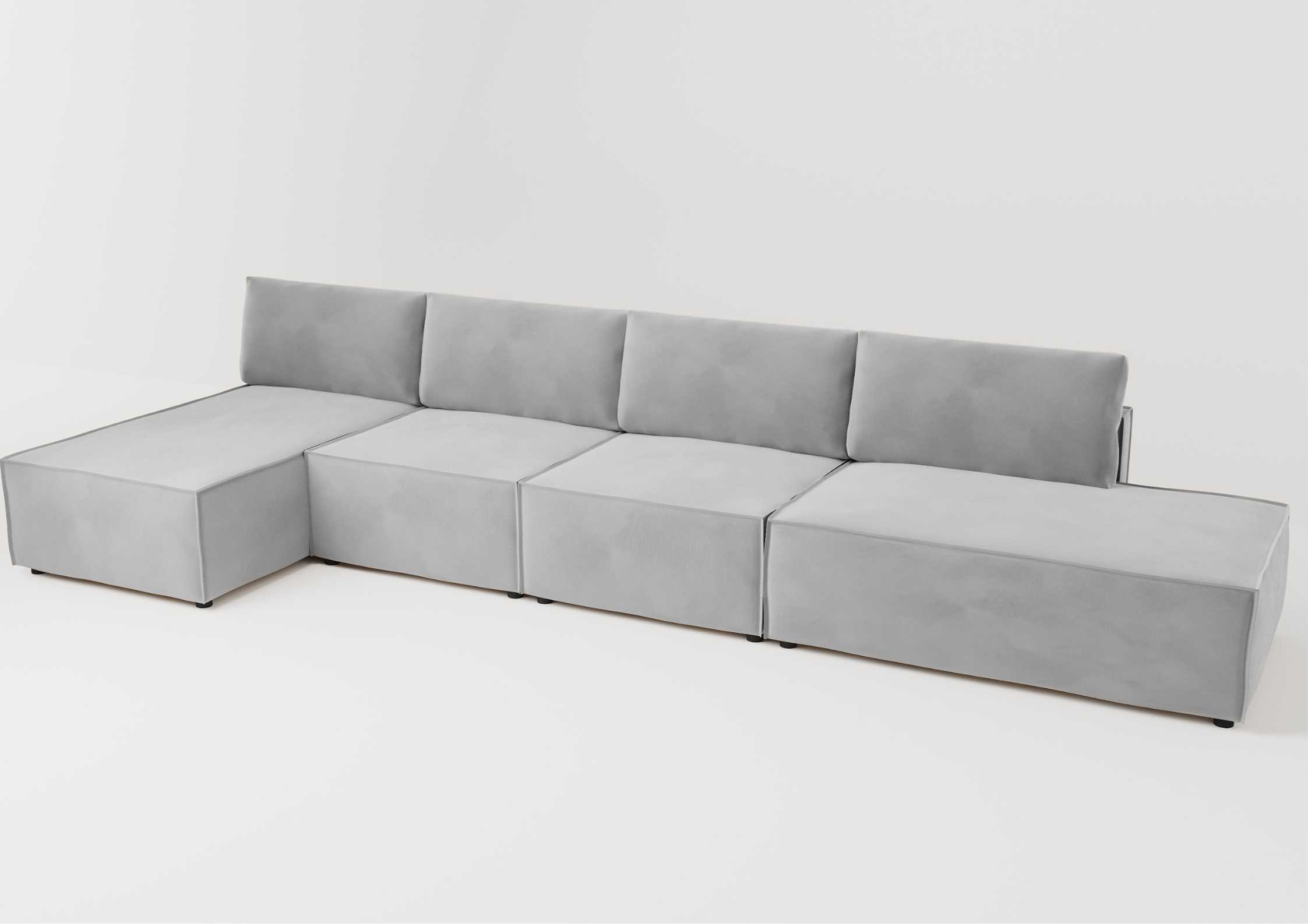 Szary narożnik modułowy